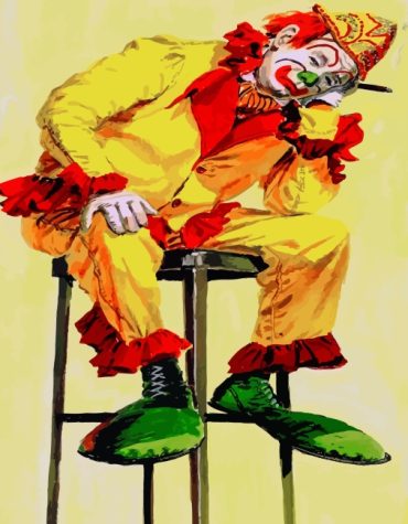Melancholy Circus Clown Paint By Numbers