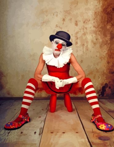 Sad Circus Clown Paint By Numbers