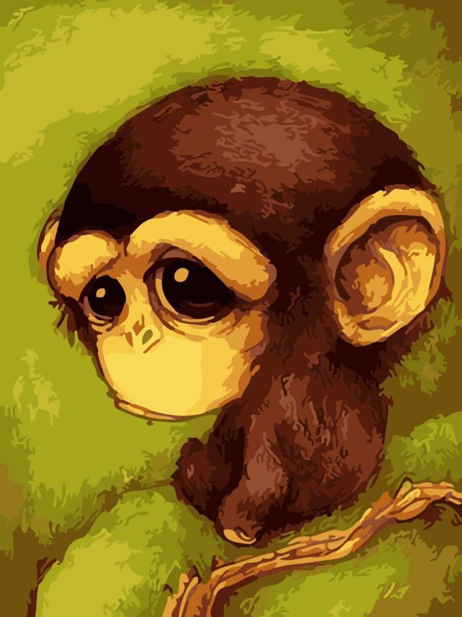 Melancholy Monkey Paint By Numbers