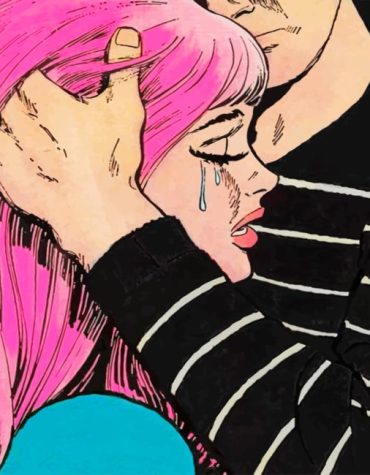 Broken Girl Tears Pop Art Paint By Numbers