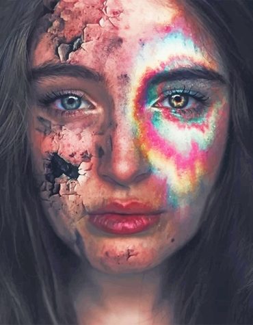 Colorful Sad Girl Paint By Numbers