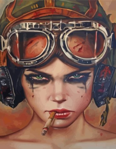 Miserable Smoker Women Paint By Numbers