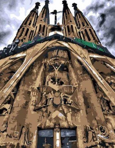 Sagrada Familia Barcelona Landmark Paint By Numbers
