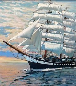 Sailing Boat Seascape Paint By Numbers