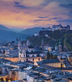 Salzburg City Night Scene Paint By Numbers