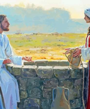 Samaritan Woman Vintage Art Paint By Numbers