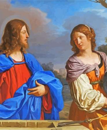 Samaritan Woman Vintage Scene Paint By Numbers