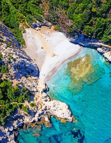 Mikro Seitani Beach Greece Paint By Numbers
