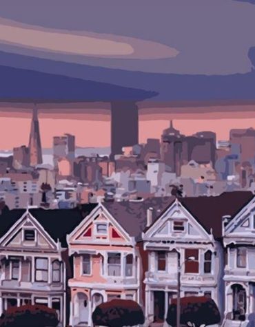 Colorful San Francisco Houses Paint By Numbers