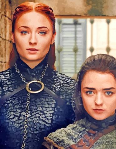 Sansa and Arya Stark Game of Thrones Paint By Numbers