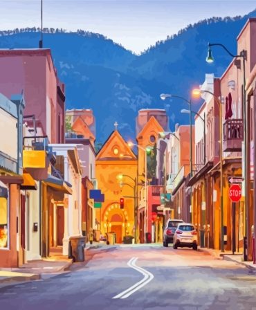 Santa Fe Cityscape Paint By Numbers