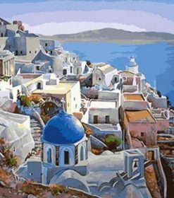 Santorini Greece Cityscape Paint By Numbers