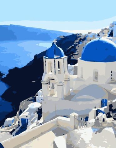 Santorini City Greece Paint By Numbers