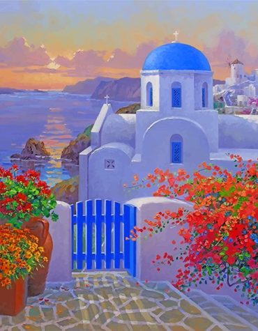 Explore Santorini Thira Island Paint By Numbers