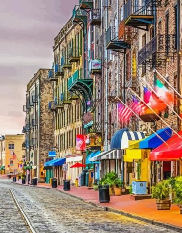 Savannah Buildings Paint By Numbers