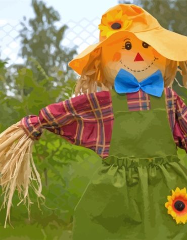 Scarecrow Farm Scene Paint By Numbers