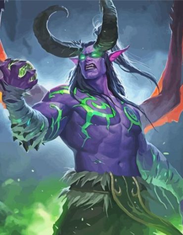 Illidan Stormrage Warcraft Paint By Numbers