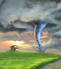 Stormy Tornado Landscape Paint By Numbers