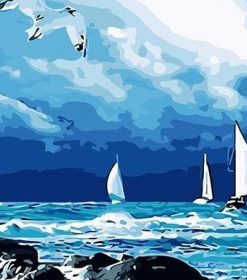 Ocean Stormy Scene Paint By Numbers