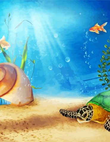 Sea Turtle Ocean Adventure Paint By Numbers