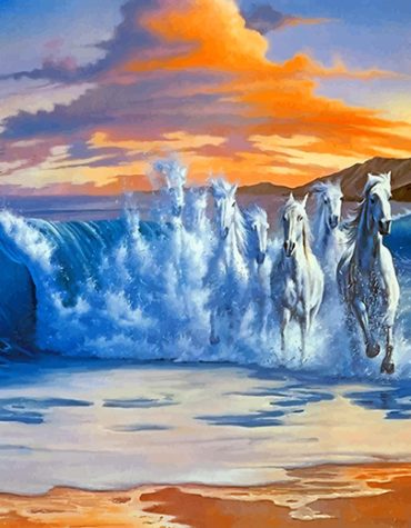 Oceanic Horse Waves Paint By Numbers