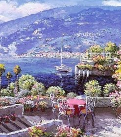 Seascape Garden Scene Paint By Numbers