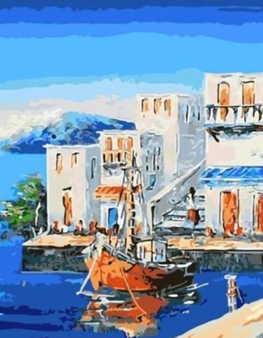 Seaside City Landscape Paint By Numbers
