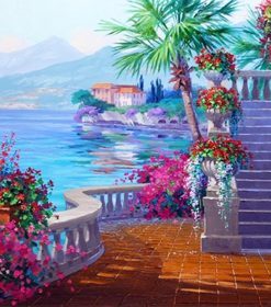 Seaside House Garden Paint By Numbers