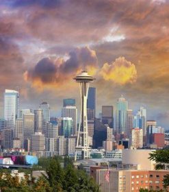 Seattle Skyline Space Needle Paint By Numbers