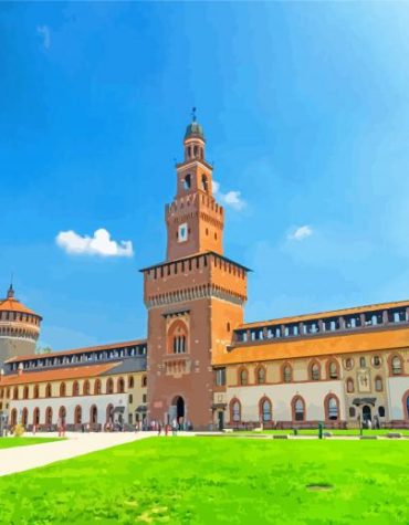 Sforza Castle Italy Paint By Numbers