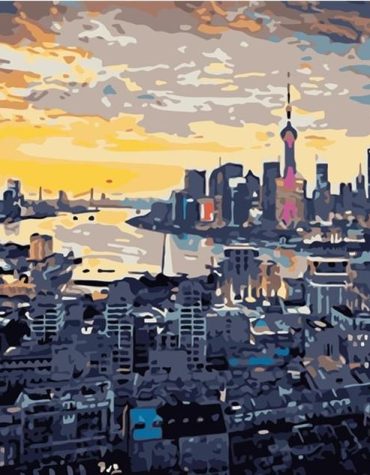 Shanghai Cityscape Paint By Numbers