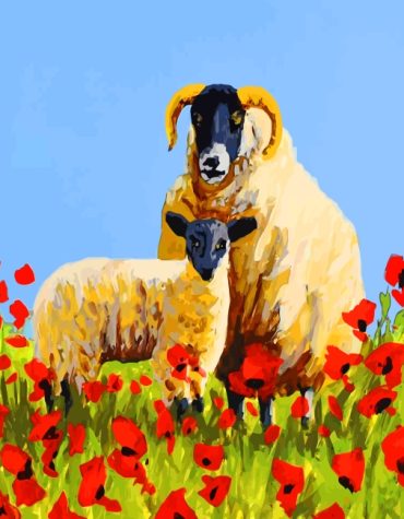 Sheep and Bighorns Paint By Numbers