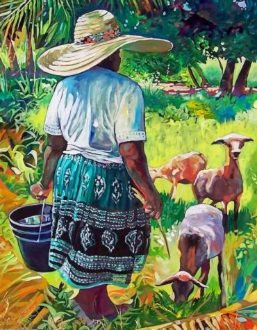 Faceless Shepherd Woman Paint By Numbers