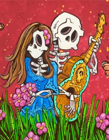 Skulls Lovers Paint By Numbers