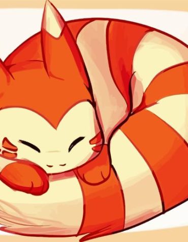 Sleeping Furret Pokemon Paint By Numbers
