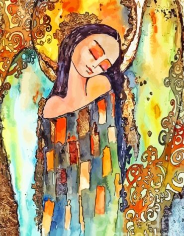Sleeping Angel Abstract Paint By Numbers