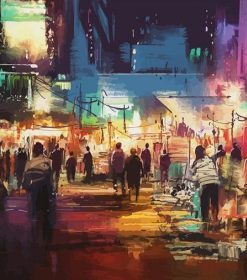 Mexico City Nightscape Paint By Numbers