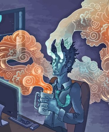 Sleepless Man Abstract Paint By Numbers