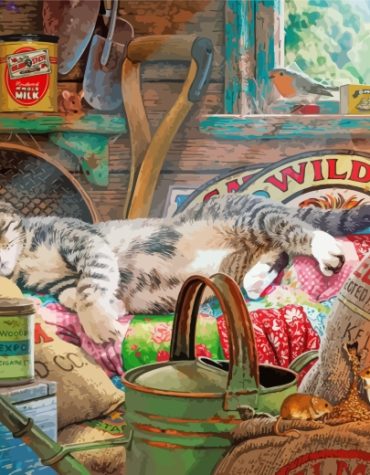 Sleepy Kitten Dreams Paint By Numbers