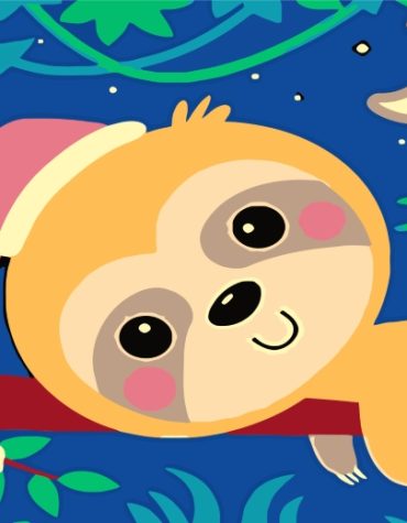 Sleepy Sloth Animal Paint By Numbers