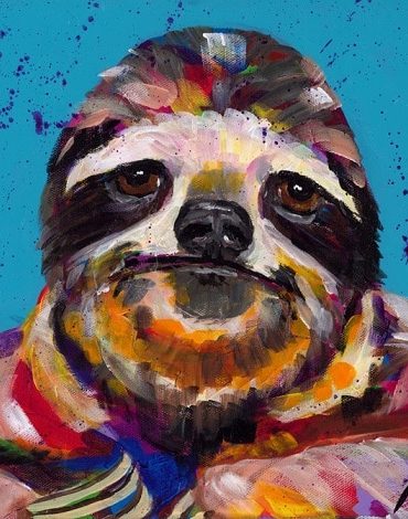 Smiling Sloth Animal Paint By Numbers
