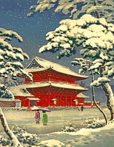 Winter Wonderland in Japan Paint By Numbers