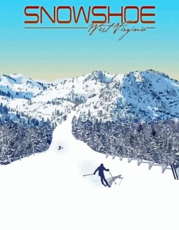 Snowshoe Skiing Landscape Paint By Numbers