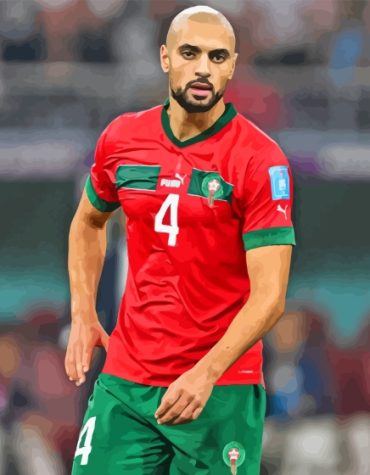 Football Star Sofyan Amrabat Paint By Numbers