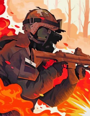 Military Battle Scene Paint By Numbers