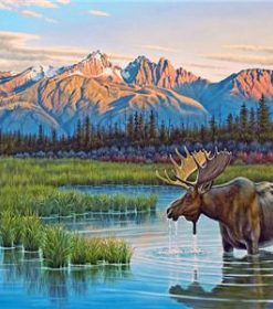 Solitary Elk in Nature Paint By Numbers