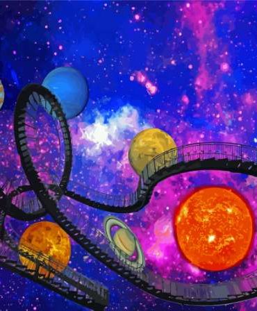 Colorful Planets Theme Paint By Numbers