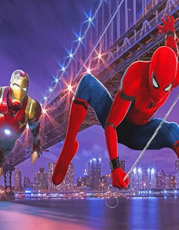 Spider Man Iron Man NYC Paint By Numbers