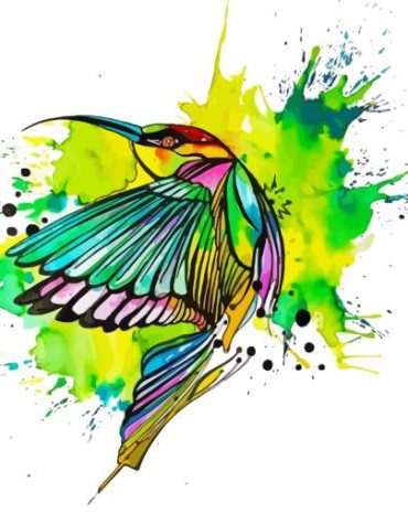 Colorful Splash Bird Paint By Numbers