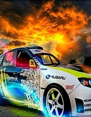 Sport Car Inferno Paint By Numbers